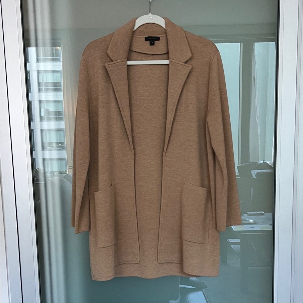 J. Crew Women's Camel Sweater Blazer